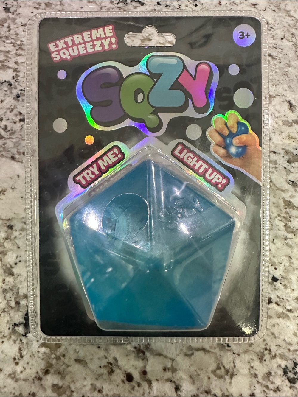 SQZY Squishy Gem Decahedron Light-Up Squeez